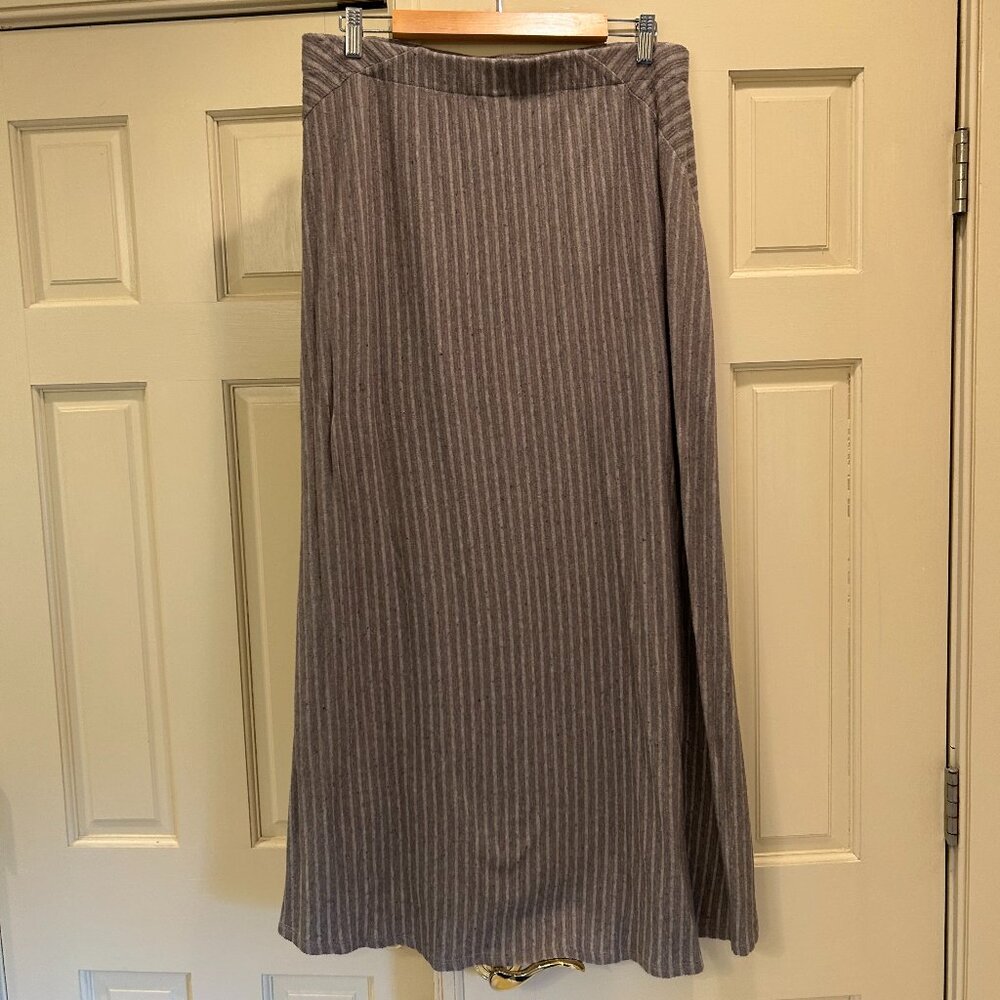 JJill Elliptical Maxi Skirt--Beige/Brown, Size M Tall